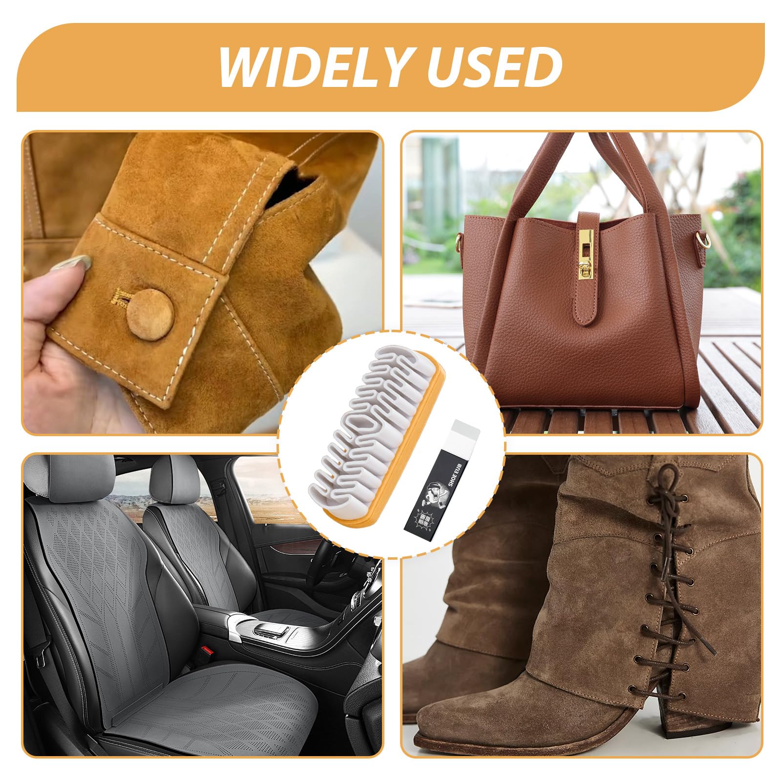 Suede Cleaner Cepillo Ante Zapatos, Juego de 2 Cepillo para Zapatos de Ante con Borrador de Limpieza, Cepillo para Limpiar Zapatos de Ante para Limpieza Protegiendo Todos los Cueros, Ante, Gamuza.