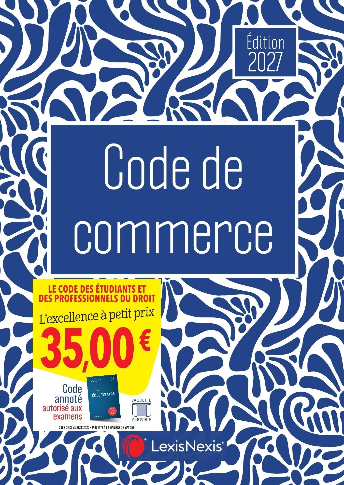 Code de commerce 2027 jaquette A la manière de Matis