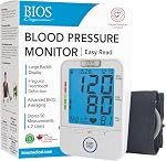 BIOS Diagnostic Blood Pressure Monitor - Easy Read, Easy to use, Accurate Readings,Extra Large Blue Backlit Screen, 2 Users, 90 memory, Home Use, The #1 Canadian Blood Pressure Manufacturer*