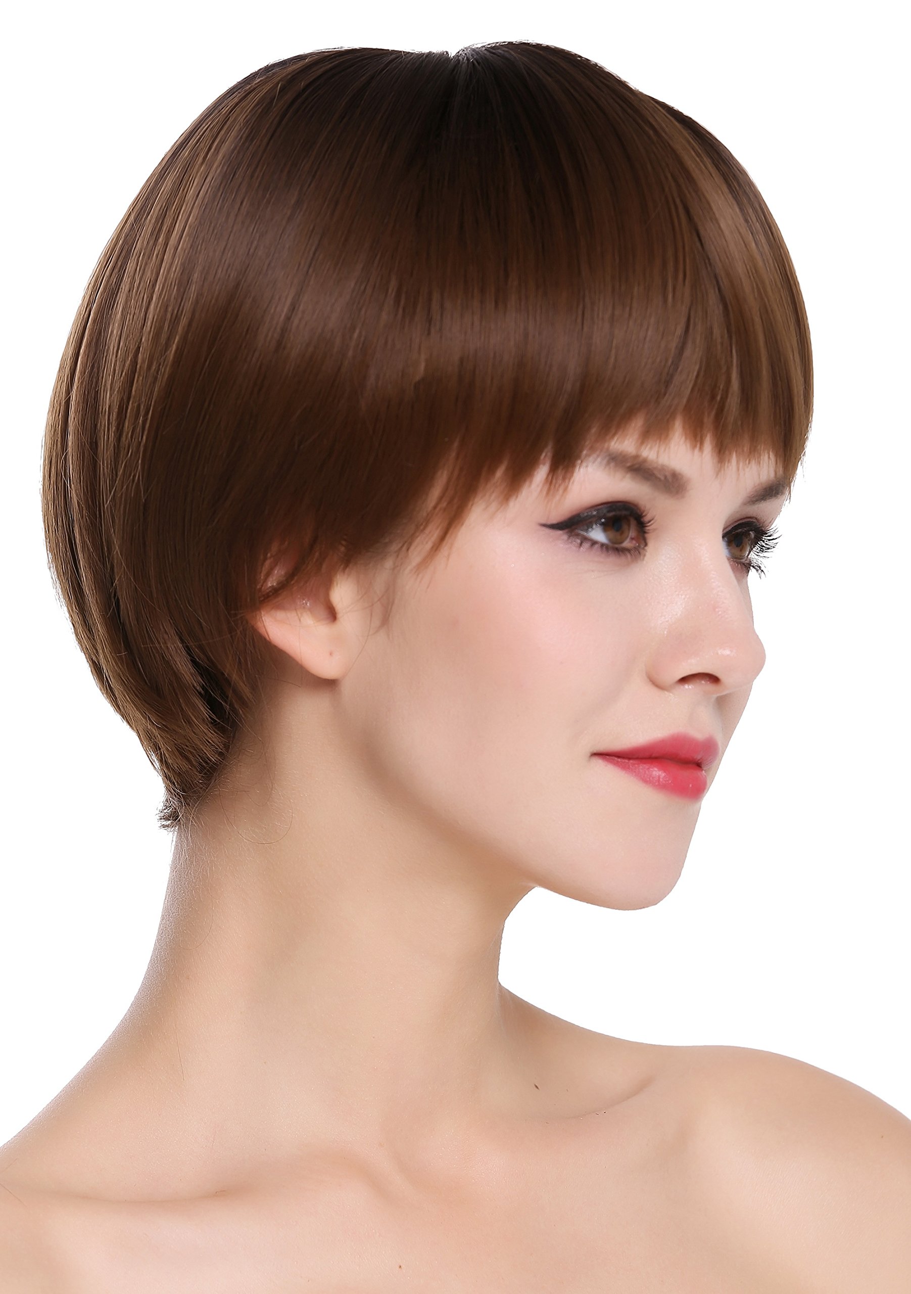 WIG ME UP, D3061R-10/12R4 Quality women's wig short lady Page Bobo sleek brown mix, Golden brown-dark brown mix (10/12R4) - Image 2