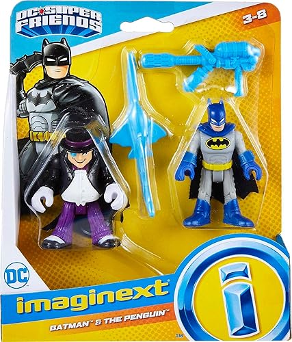 Miniatura 5 de Fisher-Price Imaginext DC Super Friends Batman & The Penguin - Juego de figuras para niños preescolares de 3 a 8 años
