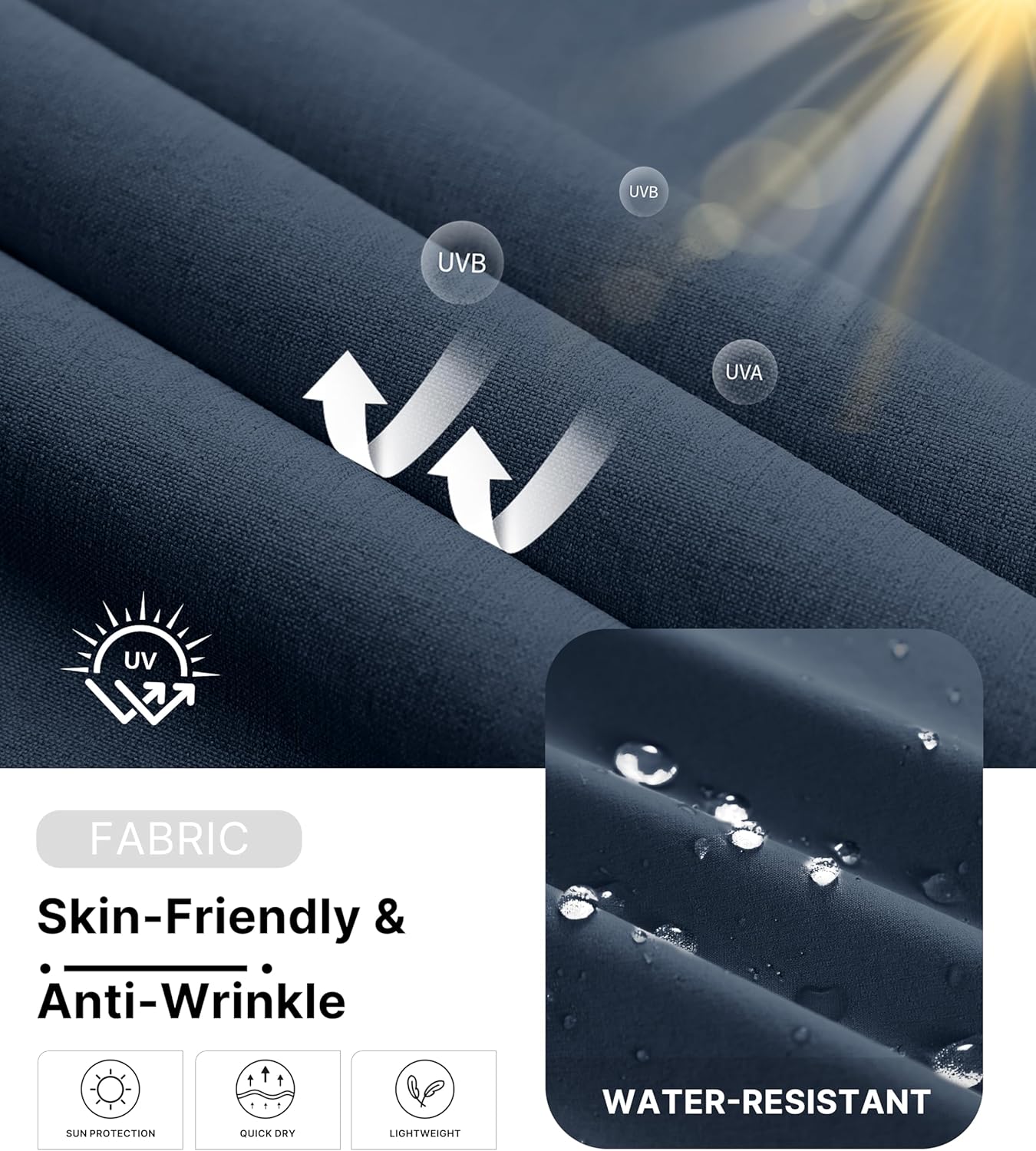 Soothfeel Mens Golf Pants Classic Fit Stretch Work Dress Pants 30"/32"/34" Quick Dry Lightweight Casual Trousers with Pockets - Image 4