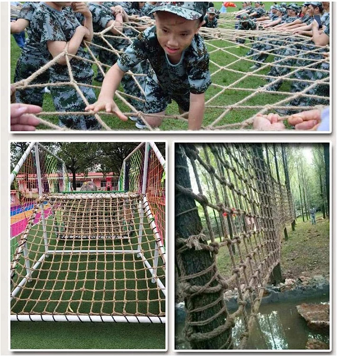 Rete da arrampicata per allenamento a ostacoli Indoor & Outdoor Bambini Attrezzatura da arrampicata Rete multiuso per gioco attivo e sviluppo delle abilità