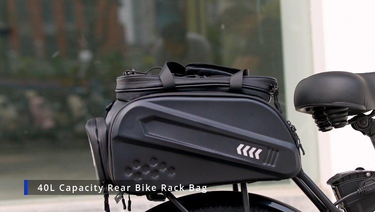 Amazon.com: Axiniu 40L Capacity Rear Bike Rack Bag, Hard Shell