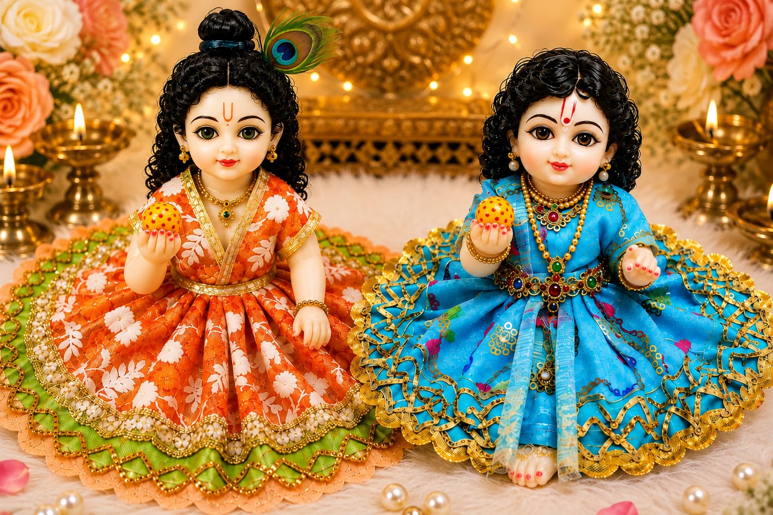 ladoo Gopal ji ki Size NO-1 (Multi Colour,) Dress Size- 5inch/5inch | PREMIUM FABRIC, JANMASHTAMI DRESS-picture-27