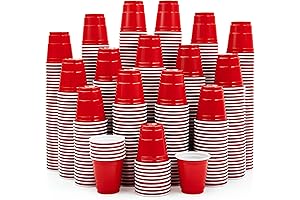 1080-Pack 2 oz Disposable Red Plastic Cups | Your go-to companion for spirited holiday soirees.
