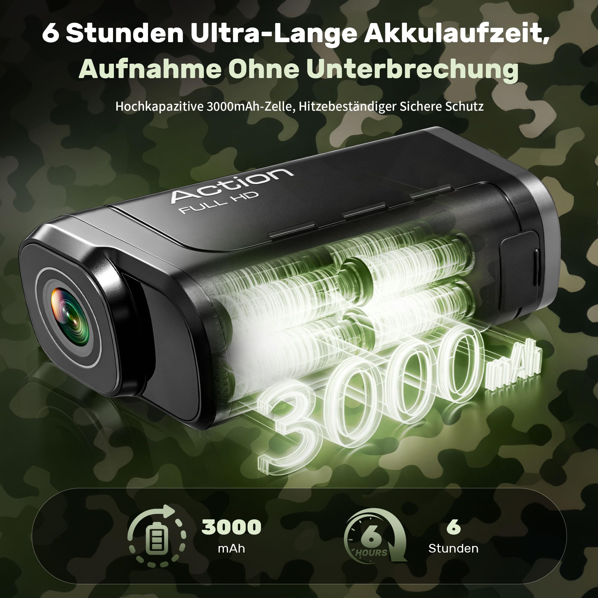 Action Cam 4K+1080P,Dashcam Motorrad,120° Weitwinkel Helmkamera Motorrad,Dashcam Auto vorne hinten mit GPS,Wasserdichter,6 Stunden großer Akku motorrad kamera für Motorräder,E-Bikes&Outdoor