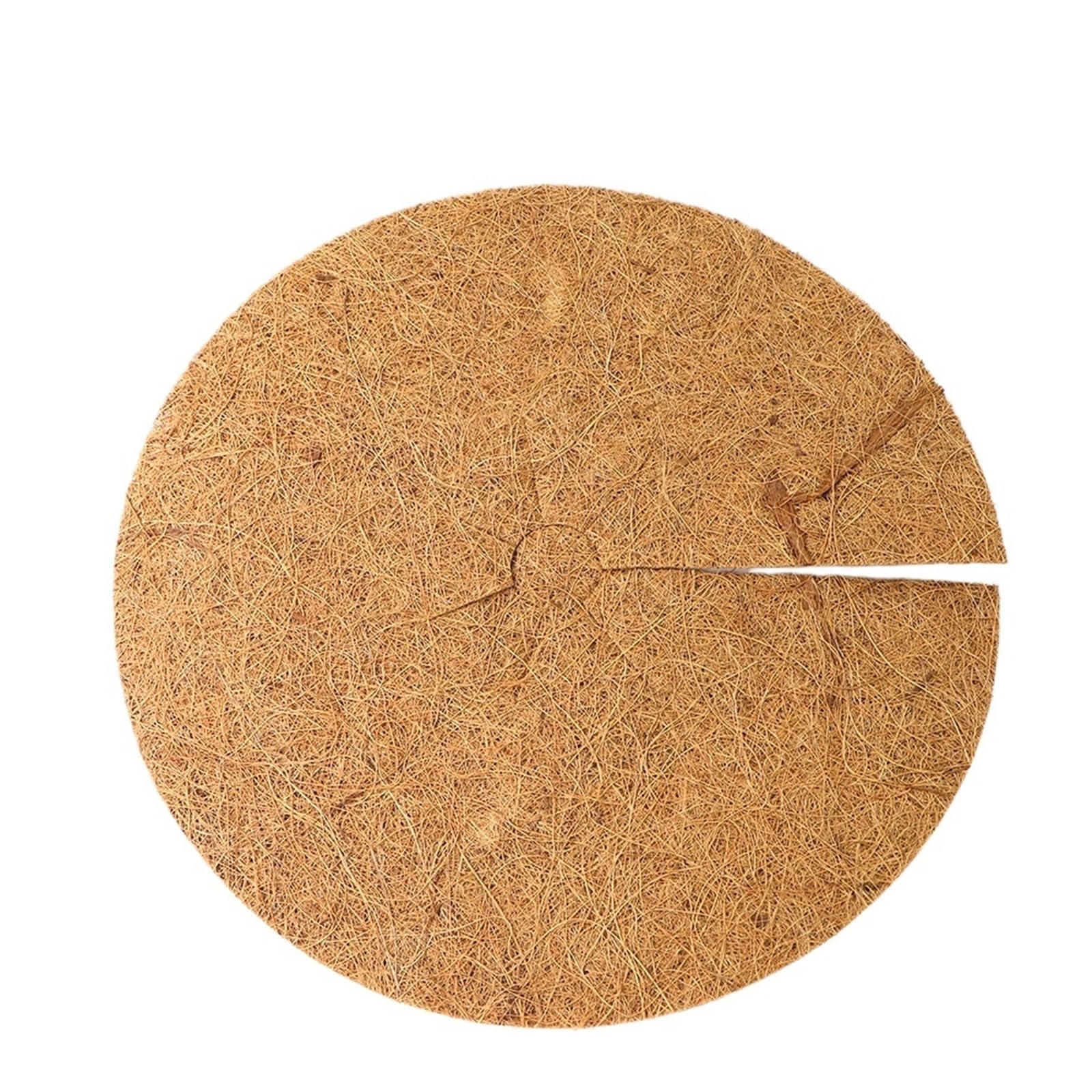 Kokosmatte 30/35/40/45 cm, 3,0 mm Dicke, Kokosfaser-Baummulchring, runder organischer Unkrautschutz, Abdeckung for Blumentöpfe und Pflanzen(35cm-10PCS)
