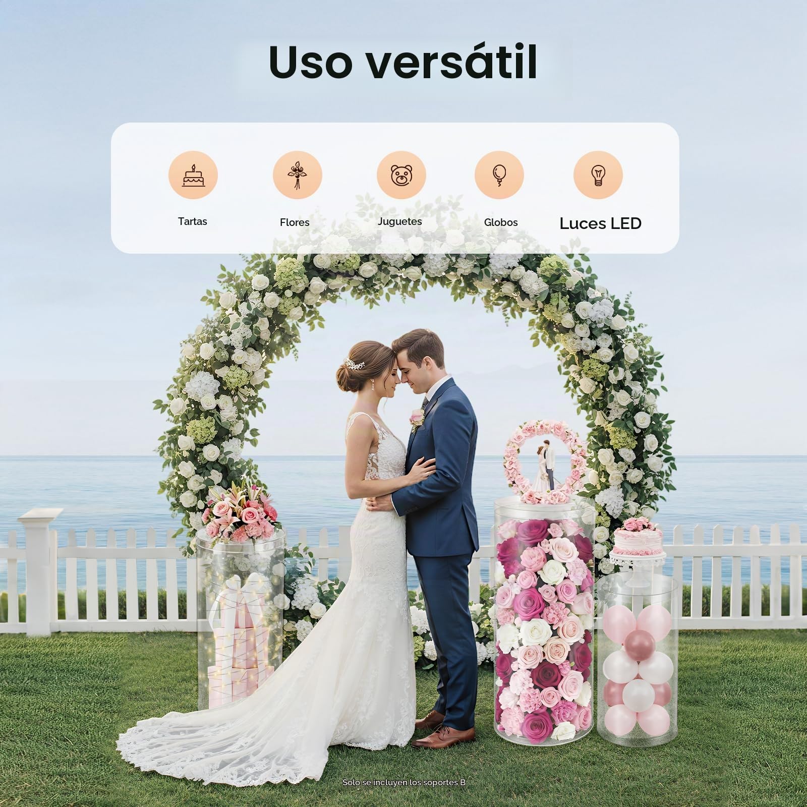 3 piezas de soportes cilíndricos de pedestal para fiestas, mesas de pedestal redondas transparentes, pilares de plintor para fiestas, cumpleaños, accesorios de boda