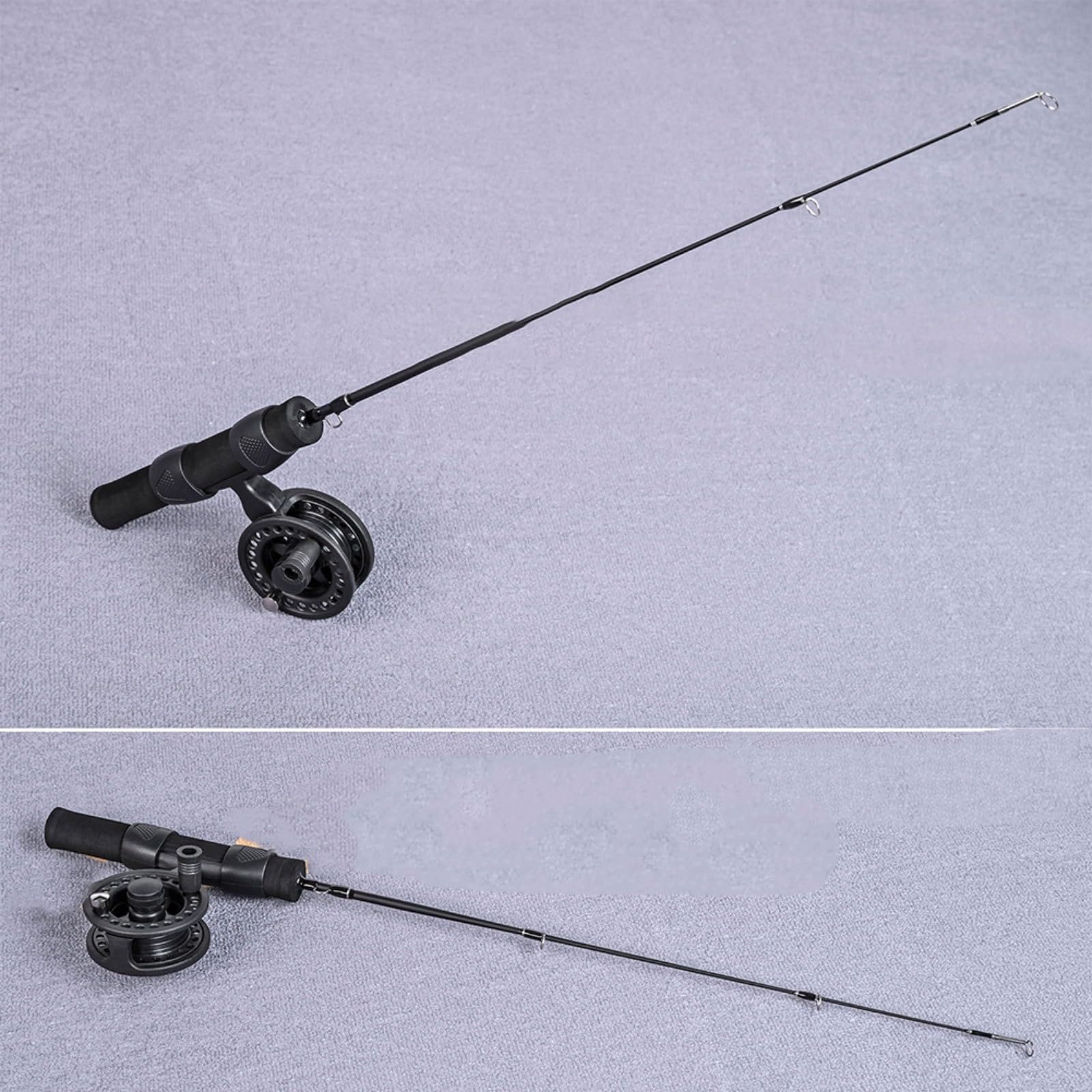 ZYNCUE Caña de pescar de 51 cm con estructura ligera y carrete suave para pesca en hielo