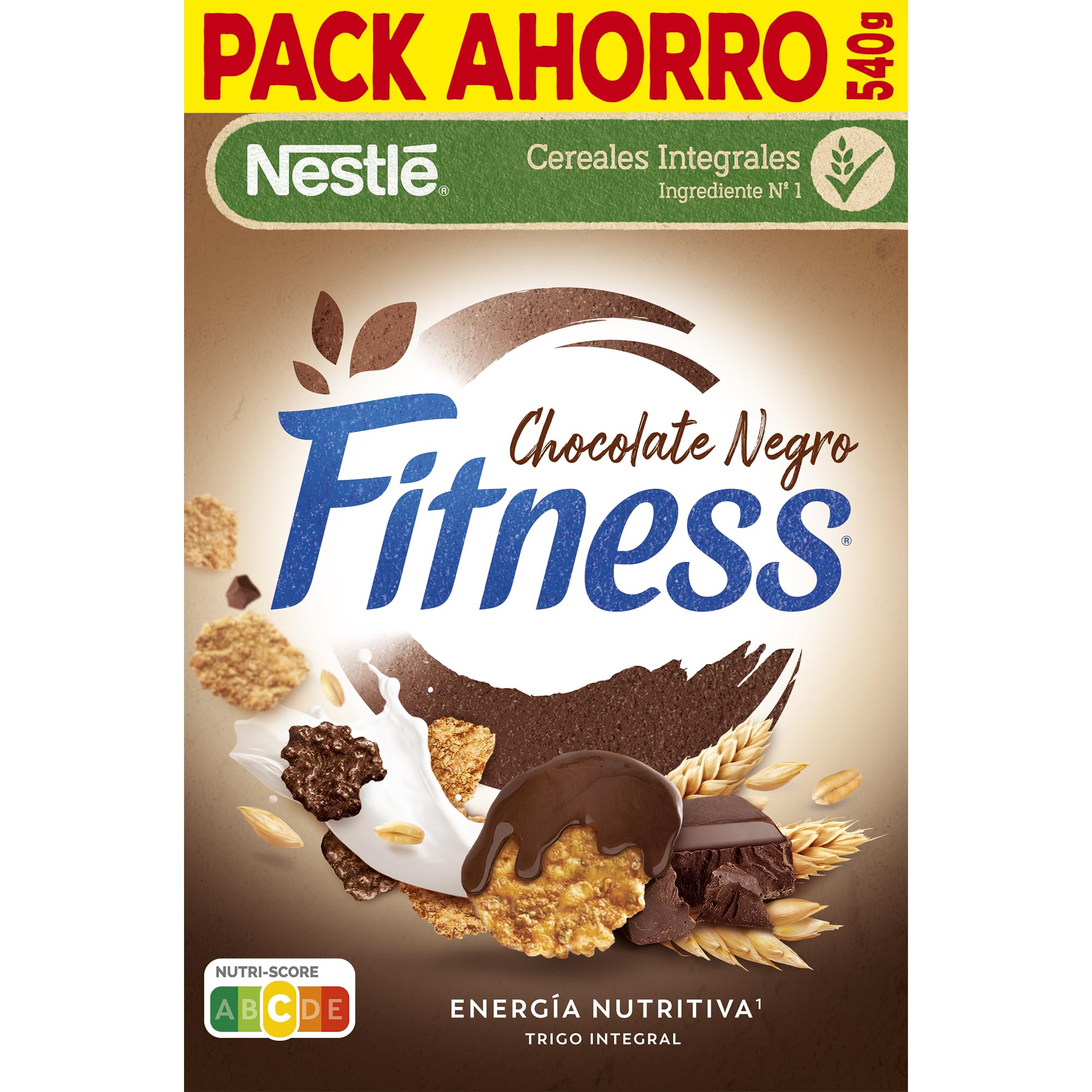 Cereales Nestlé Fitness Chocolate Negro - 12 paquetes de 540g