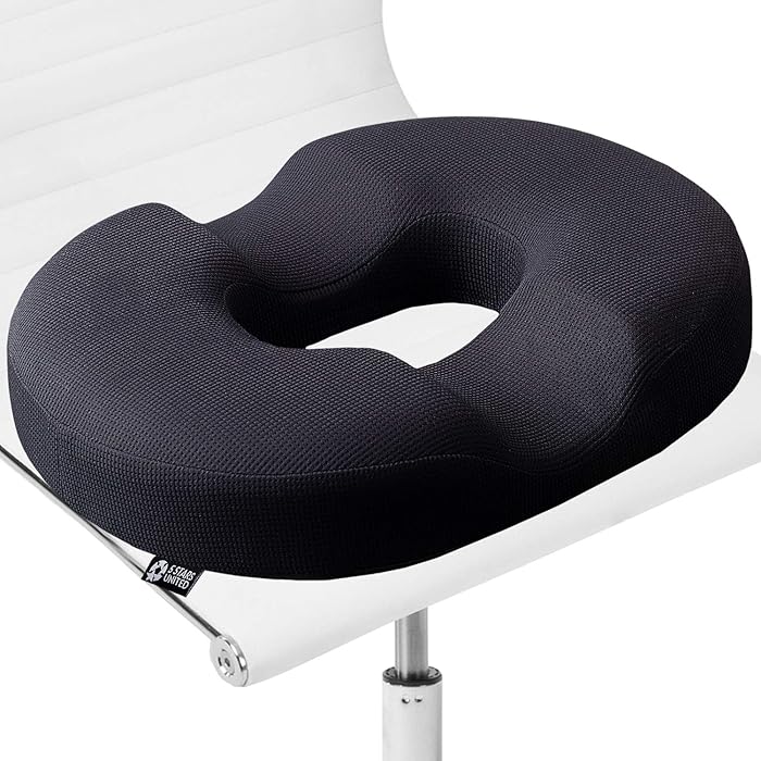 Buy Donut Pillow Hemorrhoid Tailbone Cushion Small Black Seat Cushion