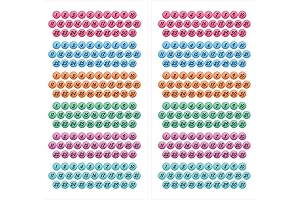 2-Sheet 372-Piece Foiled Date Dots: Transform Your Planners, Journals, Calendars