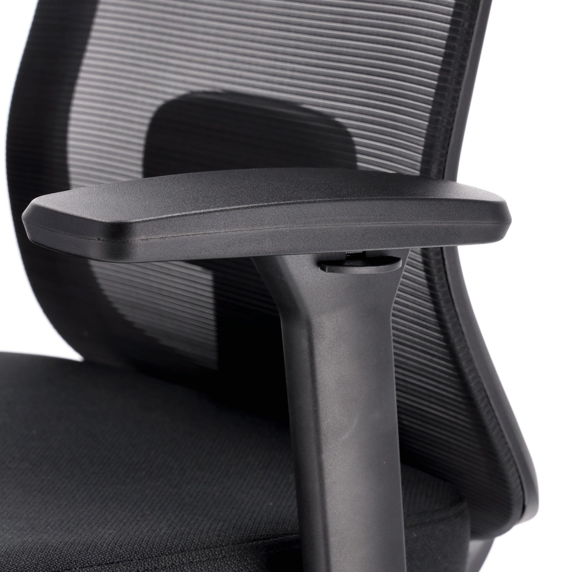 Spacio Ardena Silla de Oficina Ejecutiva con Respaldo de Malla, Uso domestico y Profesional (Negro, con Cabezal)