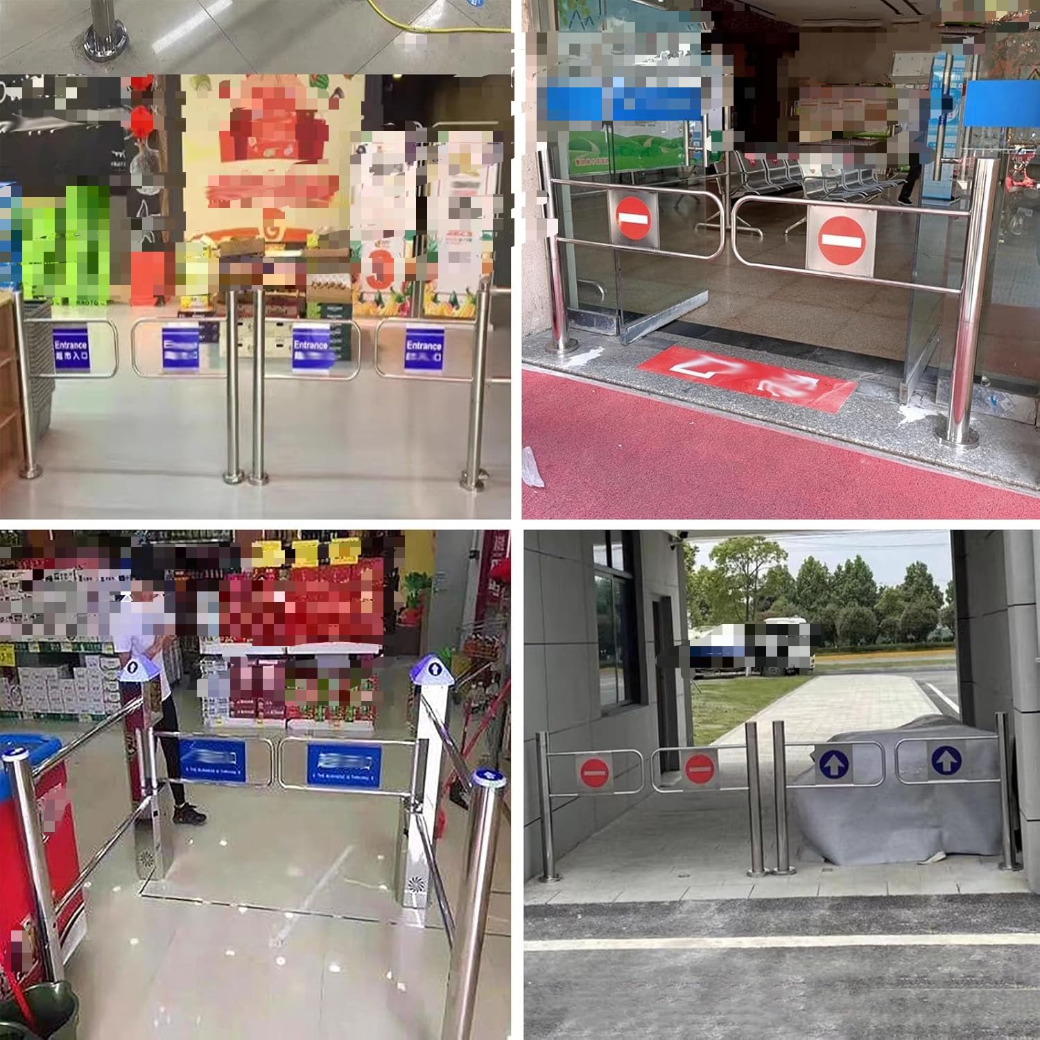 Porte battante de Sortie Automatique - Portillon piéton unidirectionnel à 90° en Acier Inoxydable avec mécanisme à Ressort pour supermarchés, magasins, comptoirs, idéal p,W 120cm (47 1/4