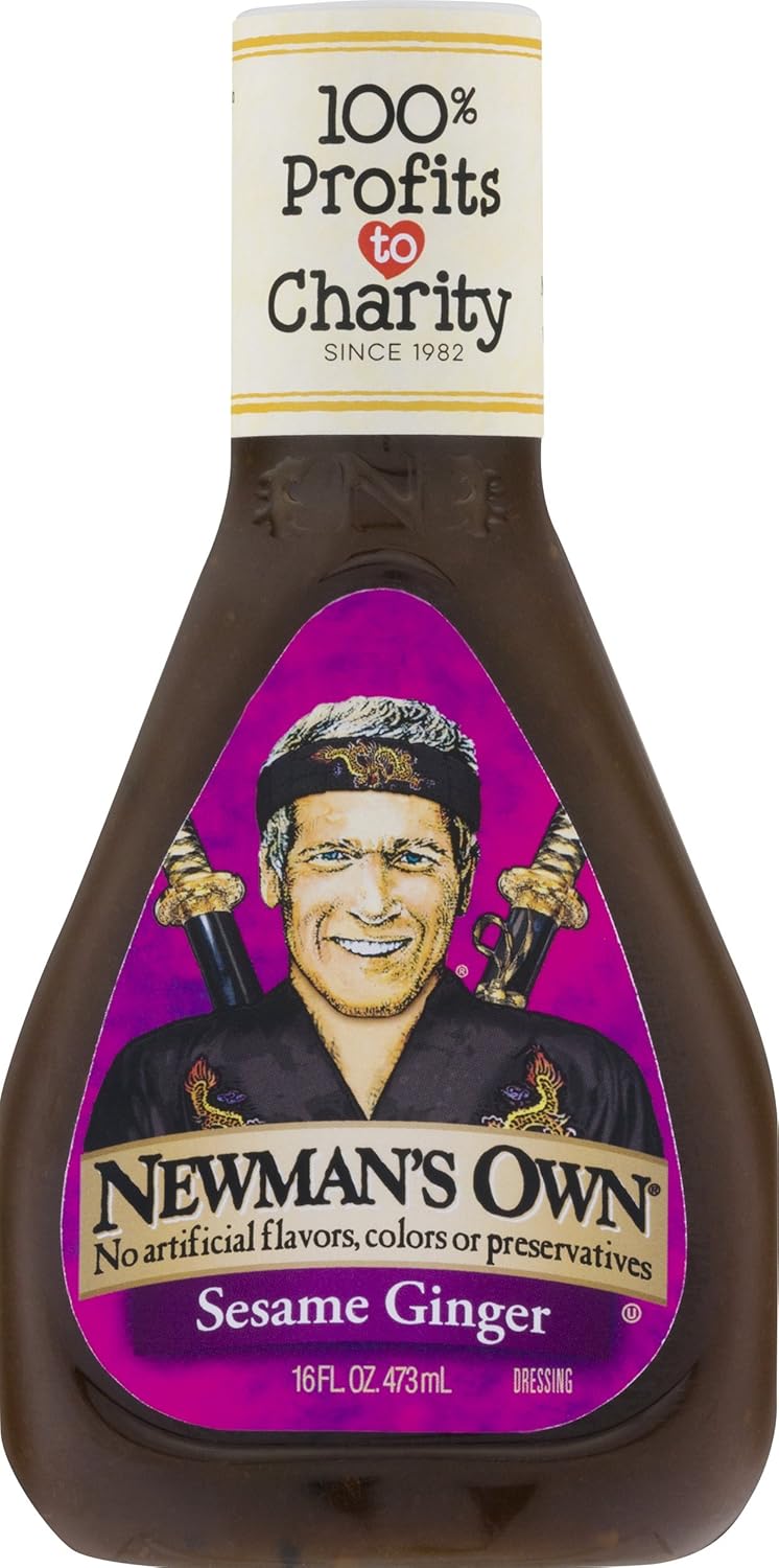 Newman's Own Dressing Naturally Low Fat Sesame Ginger, 16-Ounce (Pack of 3)