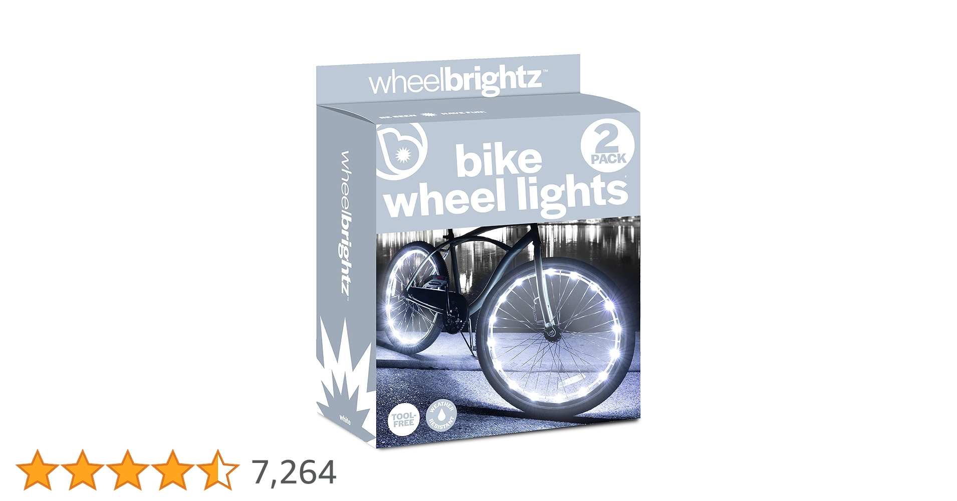 Bright Light ME ＋ Brightz WheelBrightz 2-Pack Bike Wheel Lights, White - LED