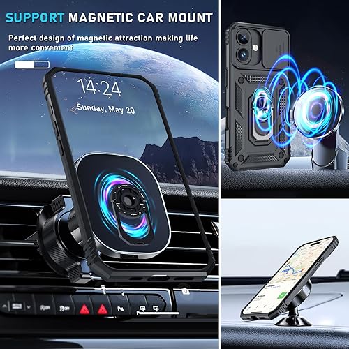 Miniatura 8 de Janmitta Funda para iPhone 11 Cubierta de Teléfono con Cubierta Deslizante Integrada para Lente de Cámara + Protector de Pantalla, Resistente a