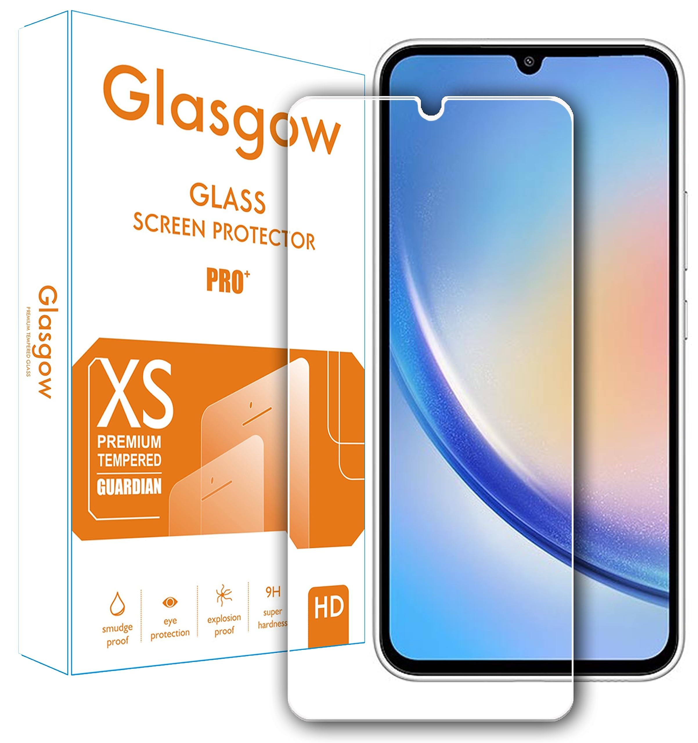 Glasgow Screen Protector for [ Samsung Galaxy F34 5G / M34 5G ] [Tempered Glass Guard] [Gorilla] Easy Installation [Anti FingerPrint] (B0CGZPYR5B) Amazon Price History, Amazon Price Tracker