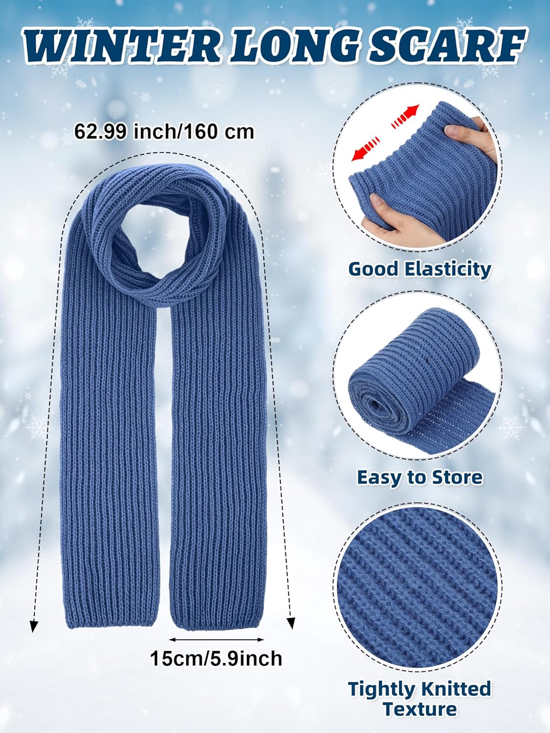 JaGely Winter Beanie Hat Scarf Set Thermal Knitted Beanie Hats Warm Scarves Bulk for Women Men Unisex Homeless Care Package