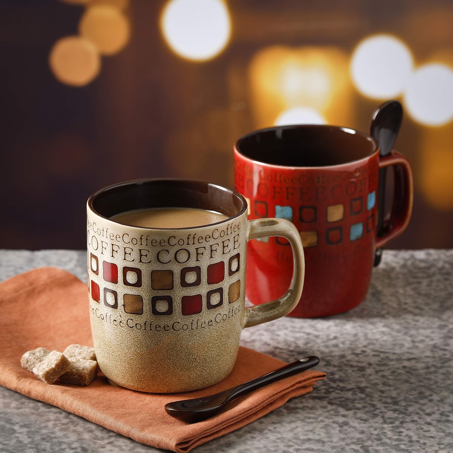 Grеаtеѕt Prоduсt Mr. Coffee Café Americano Mug and Spoon Set, Café Americano, 8-Piece Mug and Spoon Set (13oz)