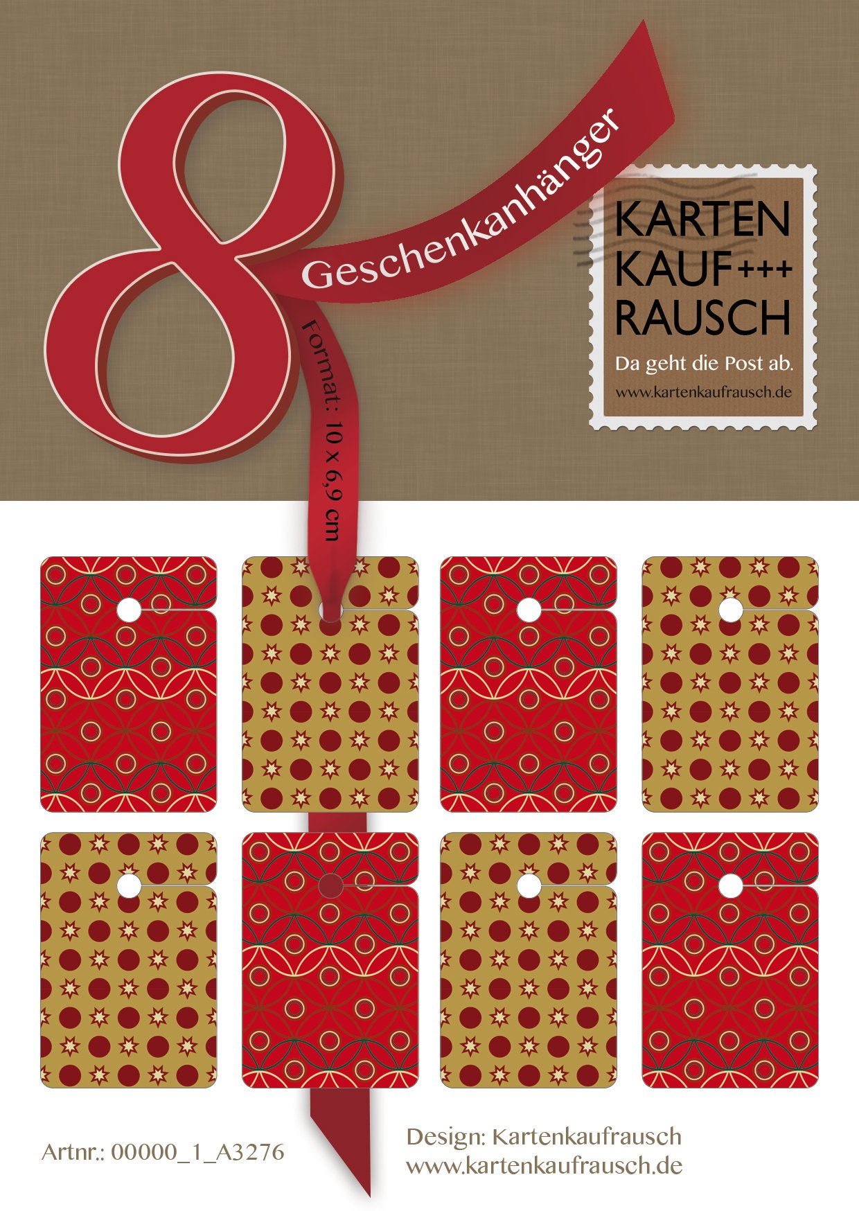 Weihnachts Geschenk Anhänger | Papieranhänger | Geschenk Karten (64Stk) zu Weihnachten mit weihnachtlichem Muster