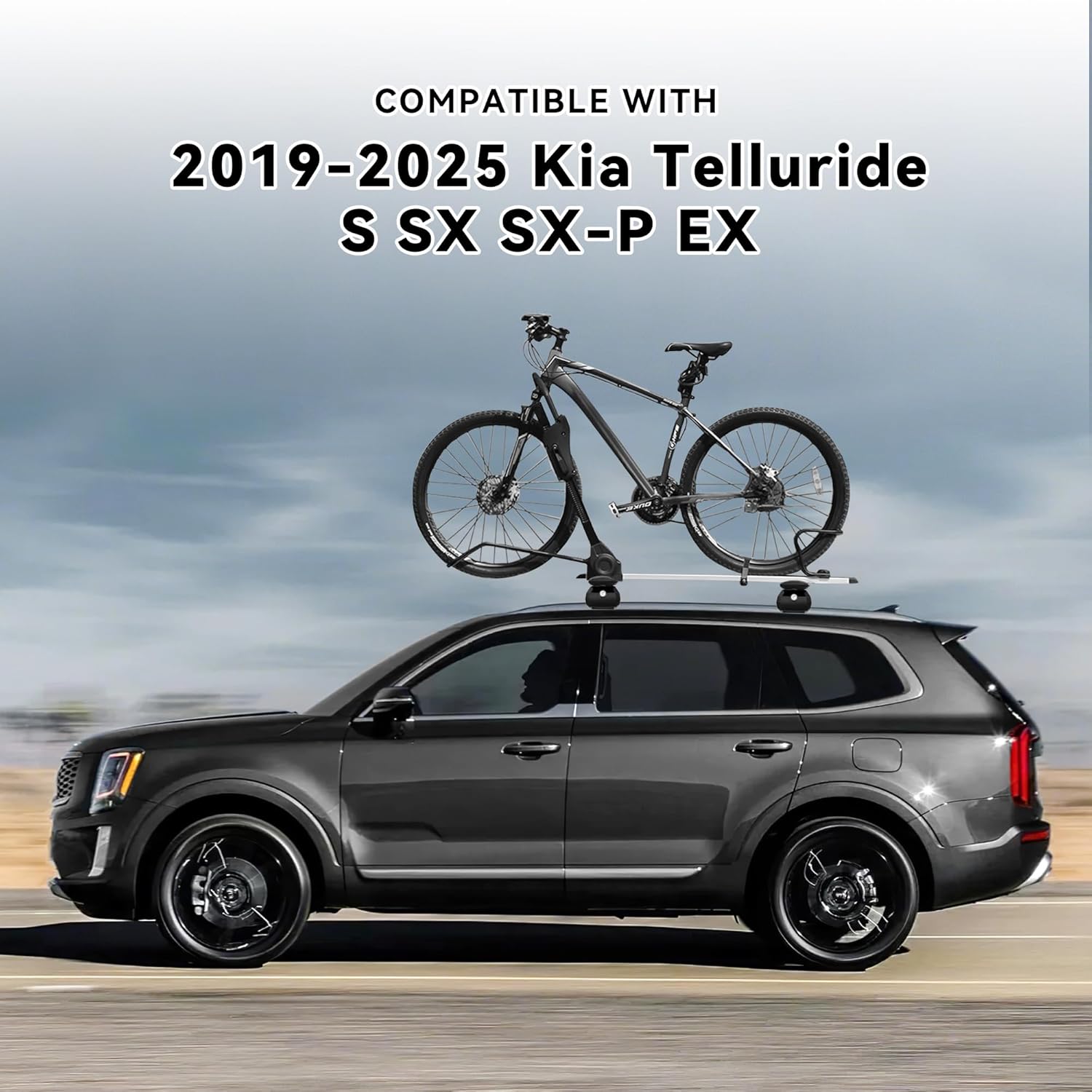 330Lbs Heavy Duty Roof Rack Cross bar Compatible with Kia Telluride 2019-2025 S SX SX-P EX, Lockable Aluminum Cargo Crossbars Carrier Fit Luggage Luggage Kayaks Bicycles Snowboard