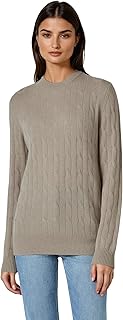 Sponsored Ad - Women’s 100% Pure Cashmere Cableknit Sweater – Grade A Mongolian Cashmere Pullover, Soft Warm Luxury Crew N...