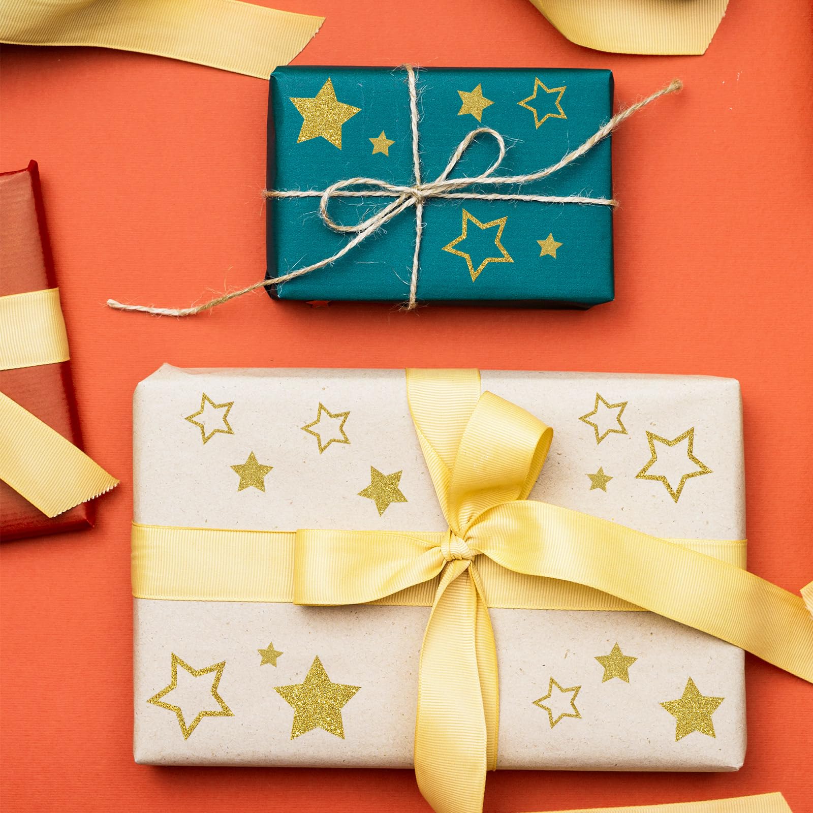 YXHZVON 6 Blätter Stern Sticker, Weihnachten Glitz Produktbild-Vorschau 4