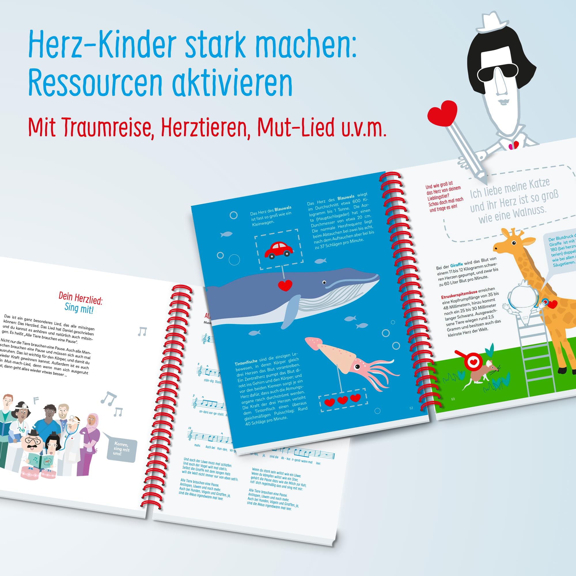 Kinderherzbuch Verlag – Kinderbuch Öffne Dein Herz: Herzmedizin Mitmachbuch für Kinder (4-11 Jahre) über Herzerkrankung und Behandlung. Mutmachbuch mit interaktiven Elementen, Texten & Illustrationen