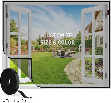 MAGZO Customized Window Screen 30.01-40 Inches Width