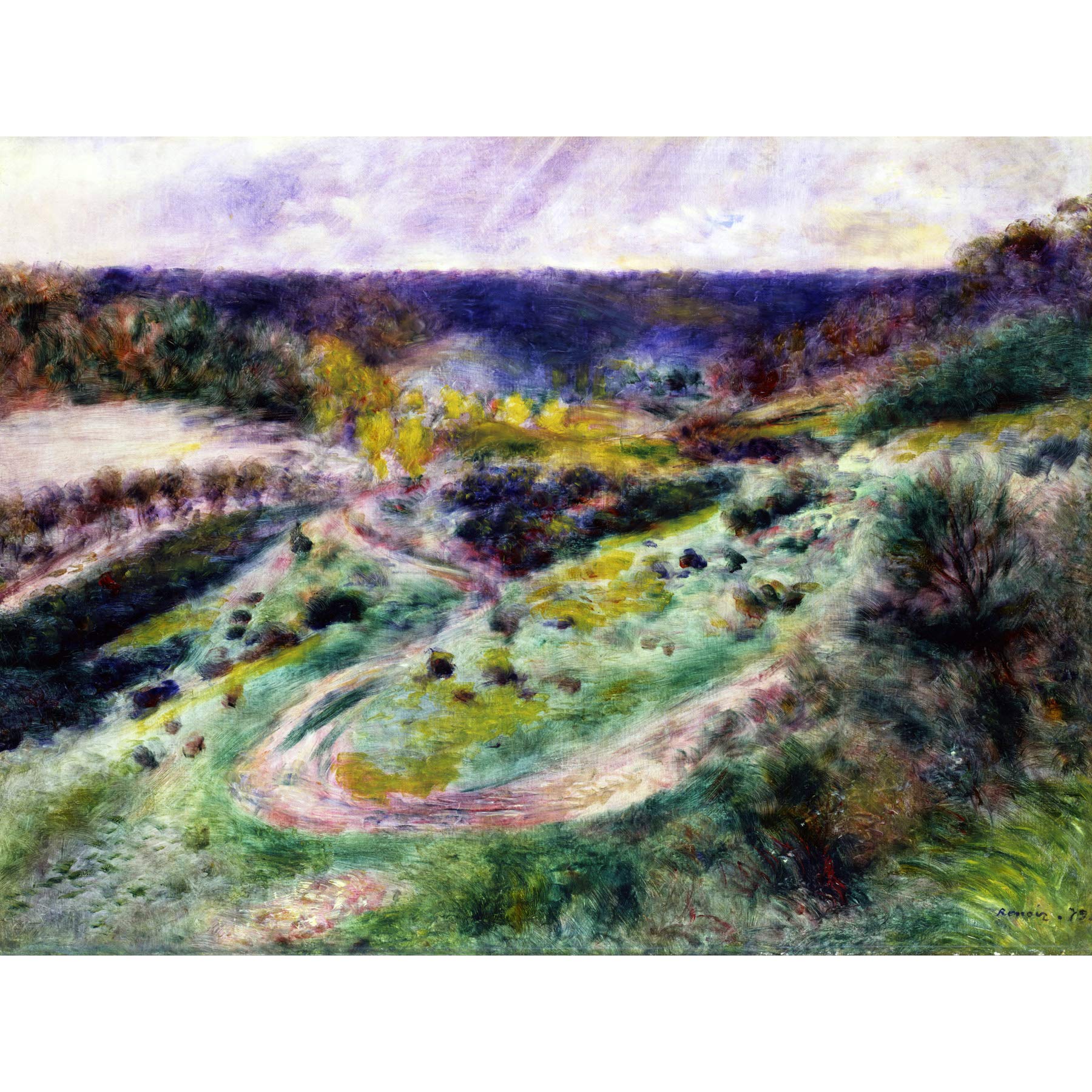 Renoir Road At Wargemont Large Wall Art Print Canvas Premium Poster Mural
