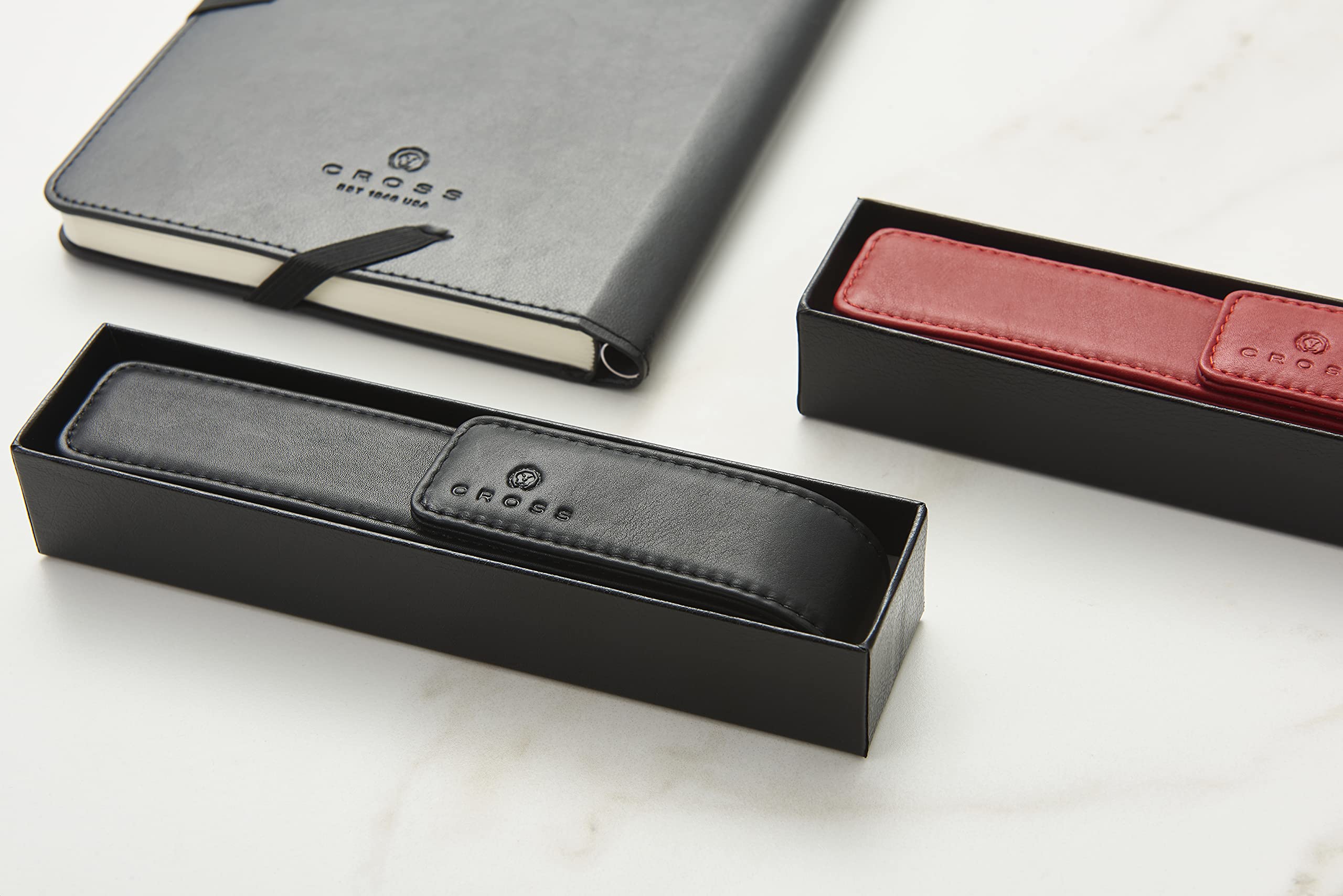 Astuccio singolo in pelle nera