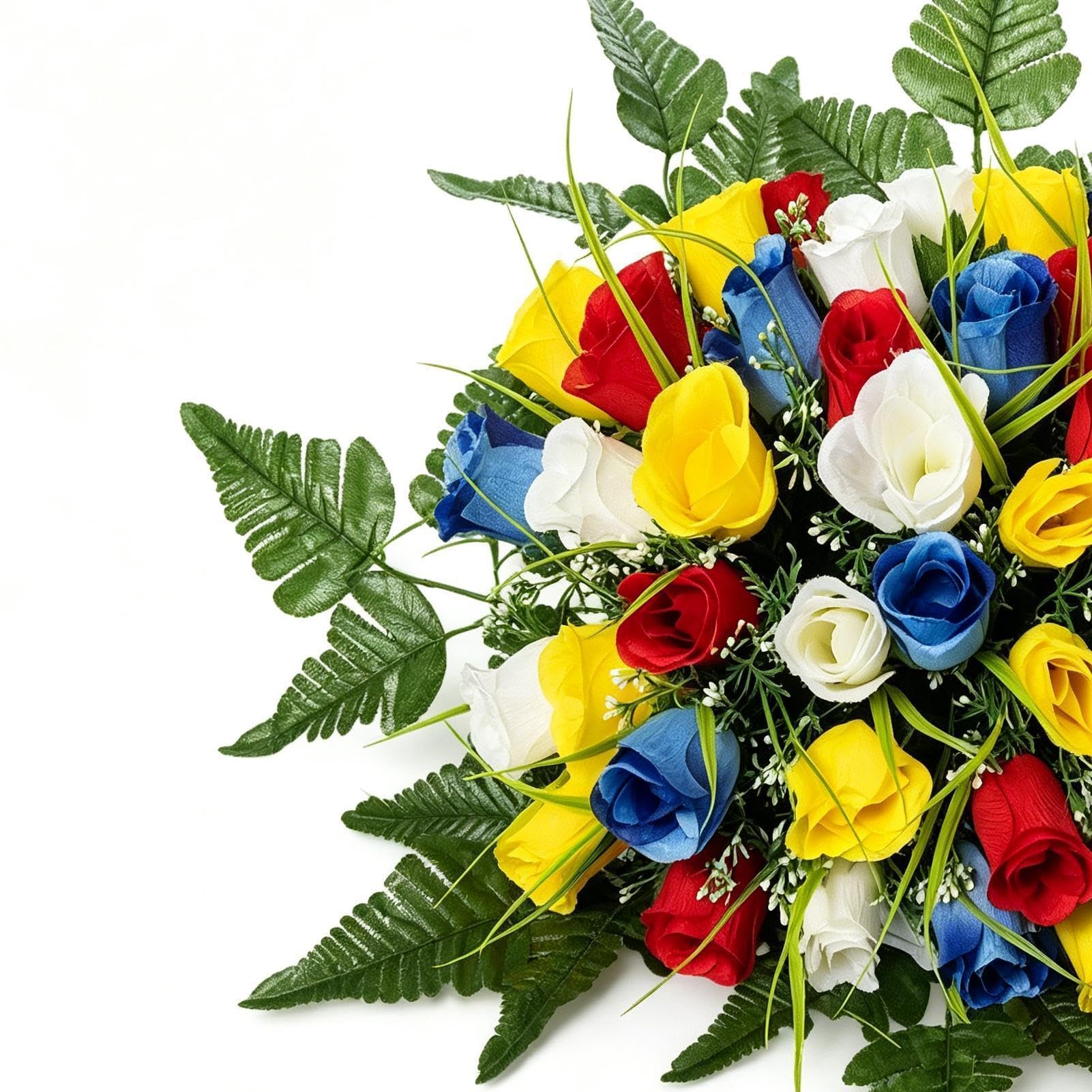 Selle De Fleurs Artificielles pour Cimetière Imperméable et Réaliste
