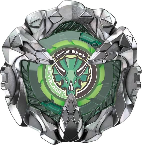 BEY BLADE X Ridge Triceratops 9-80GN Booster Pack Set with Takara Tomy Defense Type Top, Battling Tops Game Toys, Ages 8+