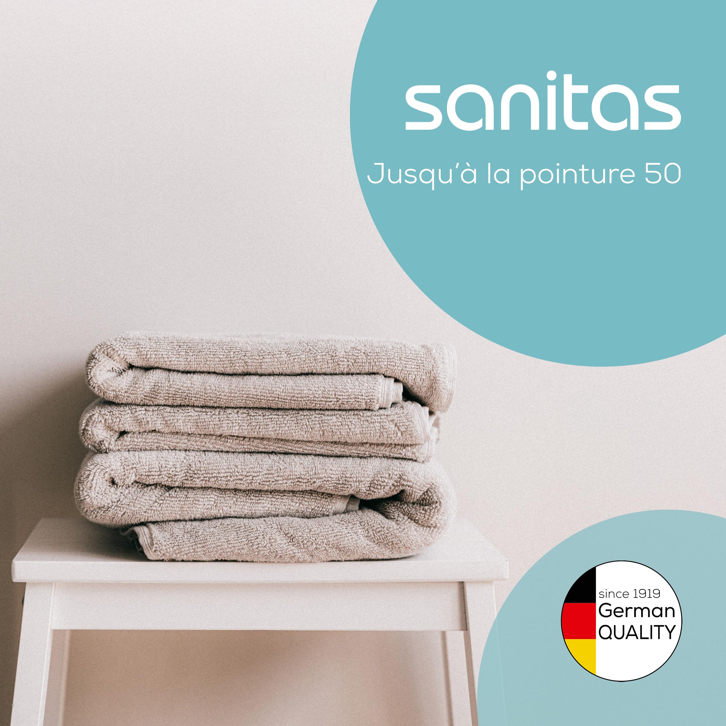 Sanitas SFB 07 Bain de pieds avec massage par vibrations et bulles, réflexologie plantaire, régulation de la température de l'eau, pour détendre les pieds fatigués, jusqu'à la pointure 50