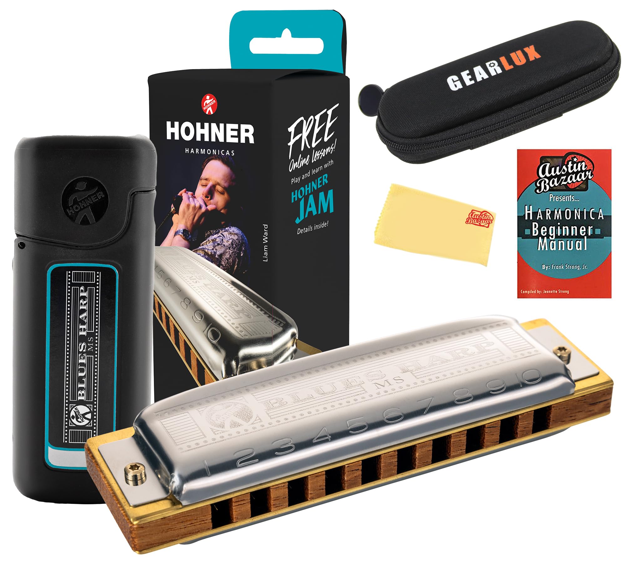 Hohner Blues Harp MS 本体3セット Amazon.com: Hohner Harmonica 532 Blues Harp MS - Key of A Bundle