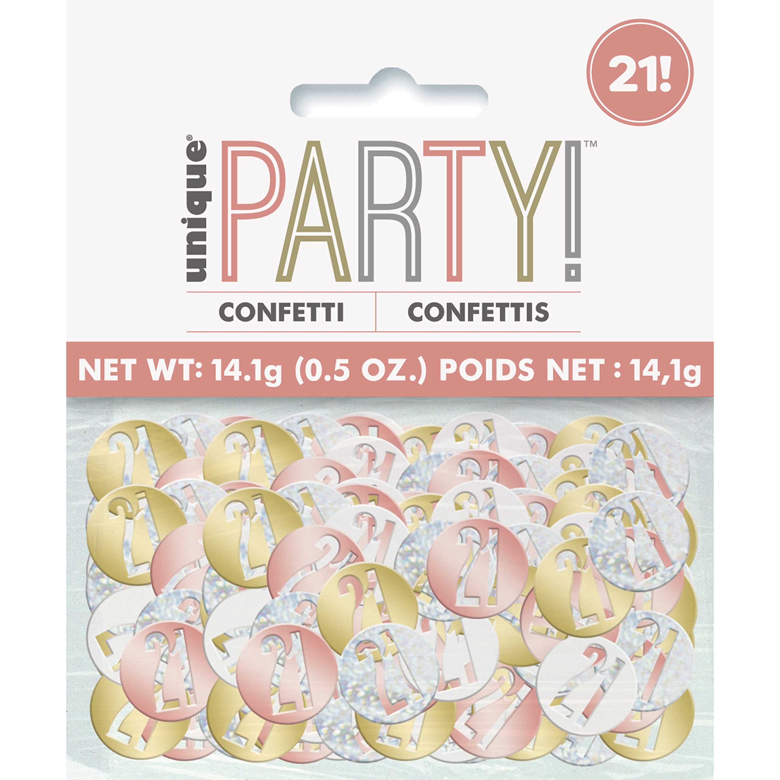 Unique Party Striscione Per 40° Compleanno – Glitz Oro Rosa – 2,74 Metri – Con Numeri 40 E Pois - 3
