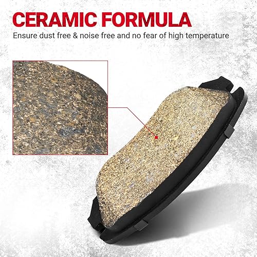 Miniatura 2 de AUTOSITY - Pastillas de freno delanteras de cerámica compatibles con Cascada 2016-2019 Regal 2011-2017 Equinox 2010-2017 Impala 2014-2020 Malibu