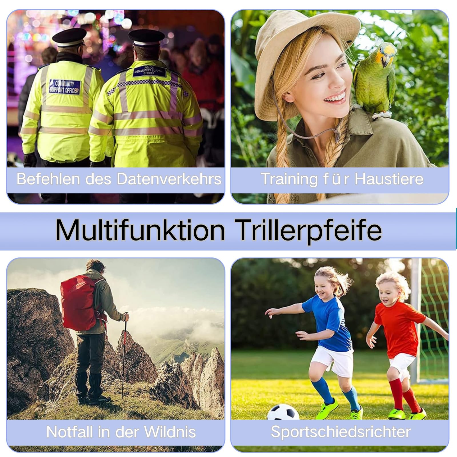 3x Edelstahl Sportpfeifen Mit Band - Laute Pfeifen Für Schiedsrichter & Trainer