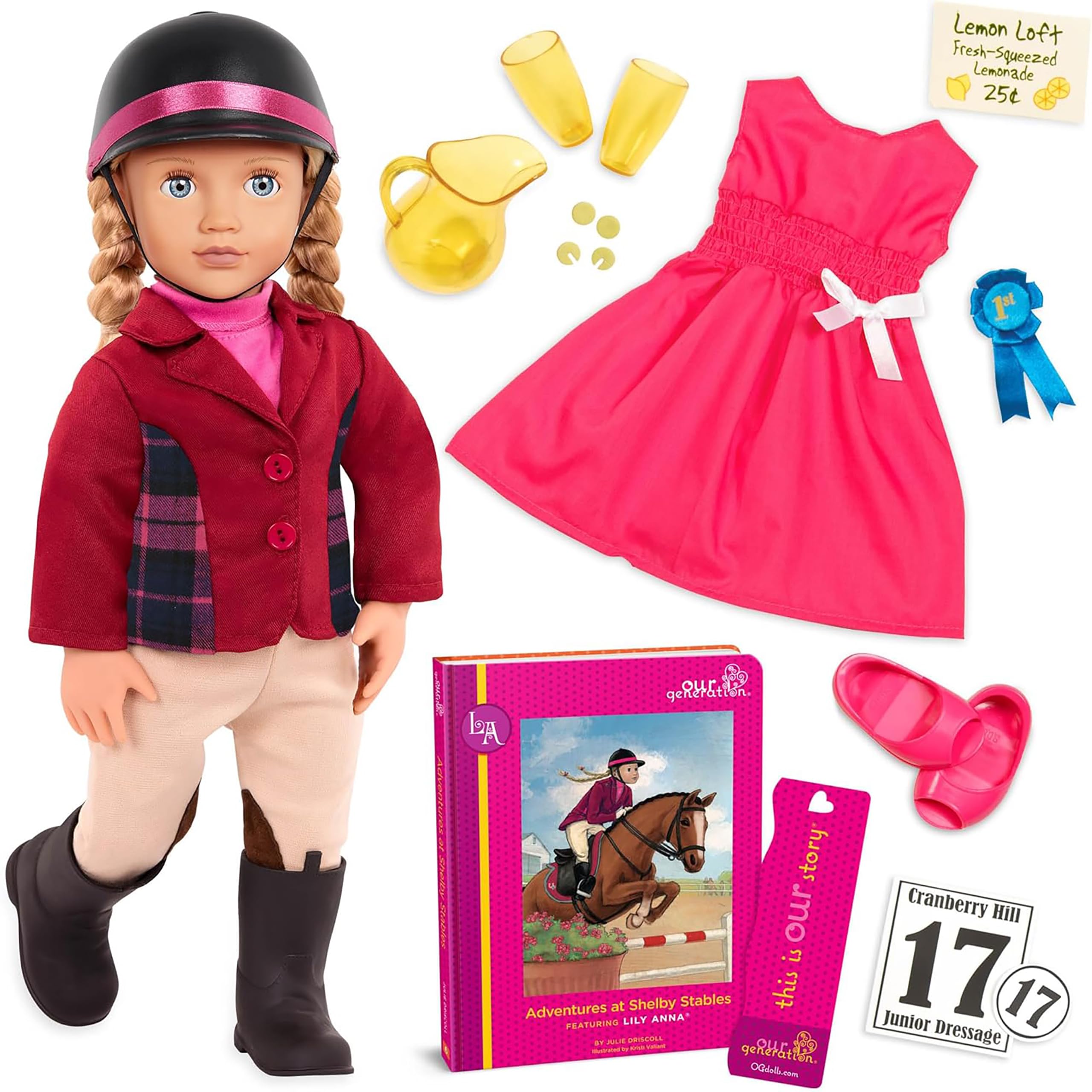 Our Generation Scuderia Per Cavalli Acres Of Adventure - Set Da Gioco 14 Pezzi Per Bambole 46 Cm, Stalle E Accessori - 3