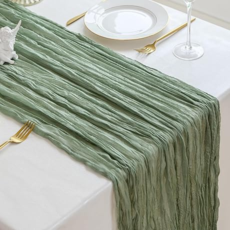 Décor Your Table Naturally with Our Natural Cheesecloth Table Runner!