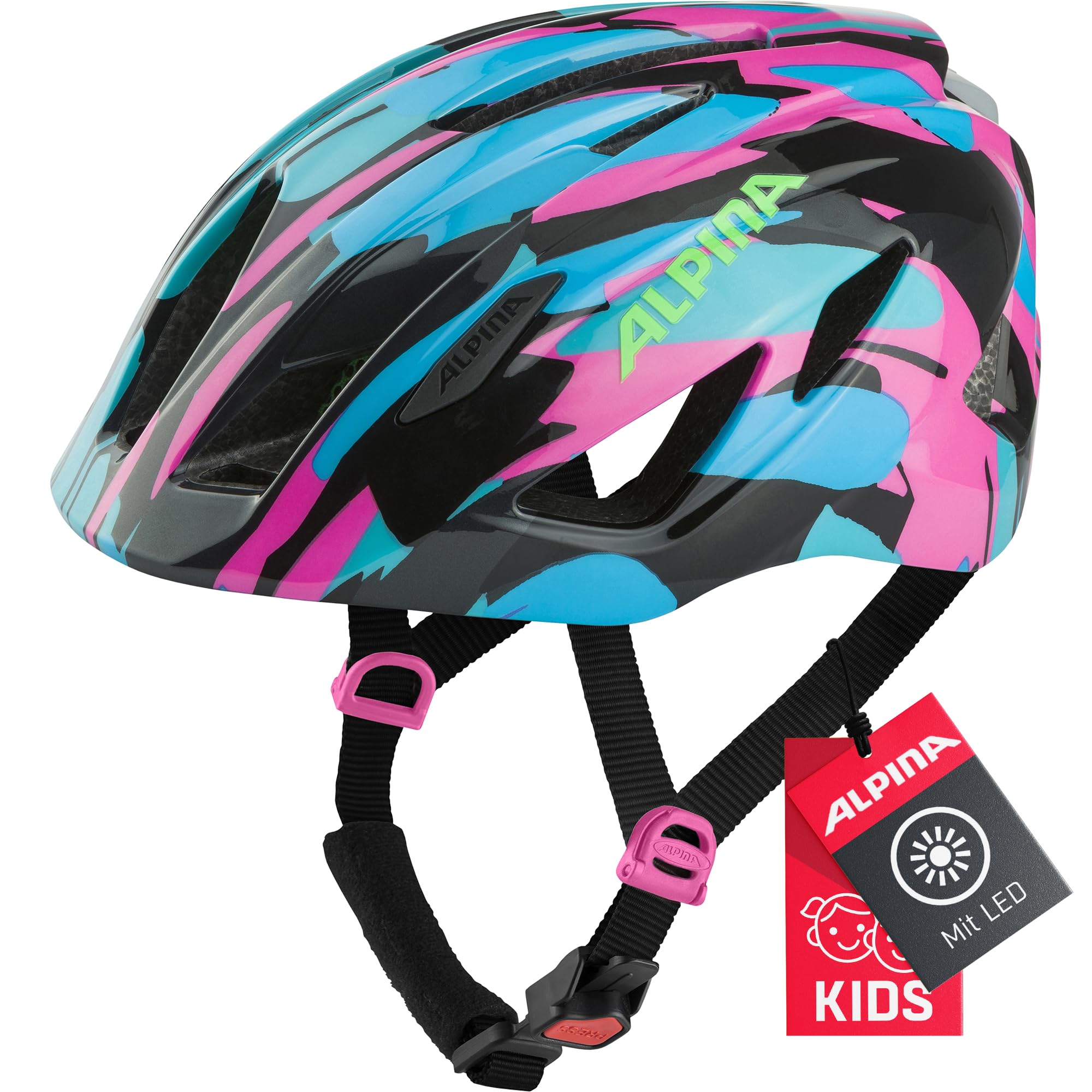 ALPINA PICO Flash - Kinder Fahrradhelm mit Beleuchtung