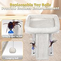 Vista 6 de TWDEPART Árbol para Gatos Torre para Gatos con Poste Rascador para Gatos de Interior, Centro de Actividades Árbol de Escalada Muebles para Gatos