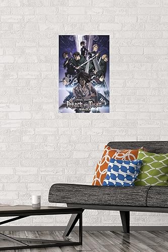 Miniatura 2 de Trends International Attack on Titan Season 4 - Póster de pared Key Visual 2, 14.72 x 22.37 pulgadas, versión premium sin marco