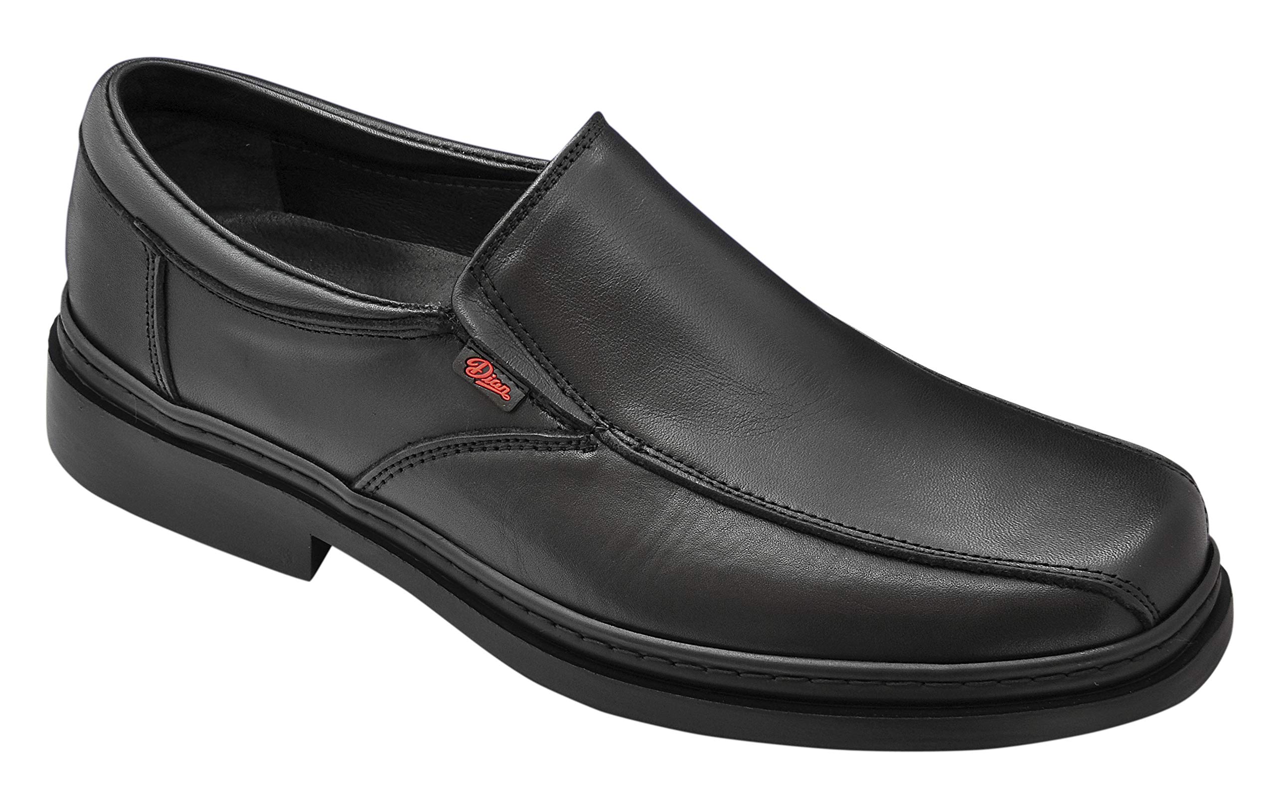 DIAN - CONGRESO Zapato con Cierre de elásticos Laterales, de Piel Micro D’Cover Plus®, Negro (Numeric_45)