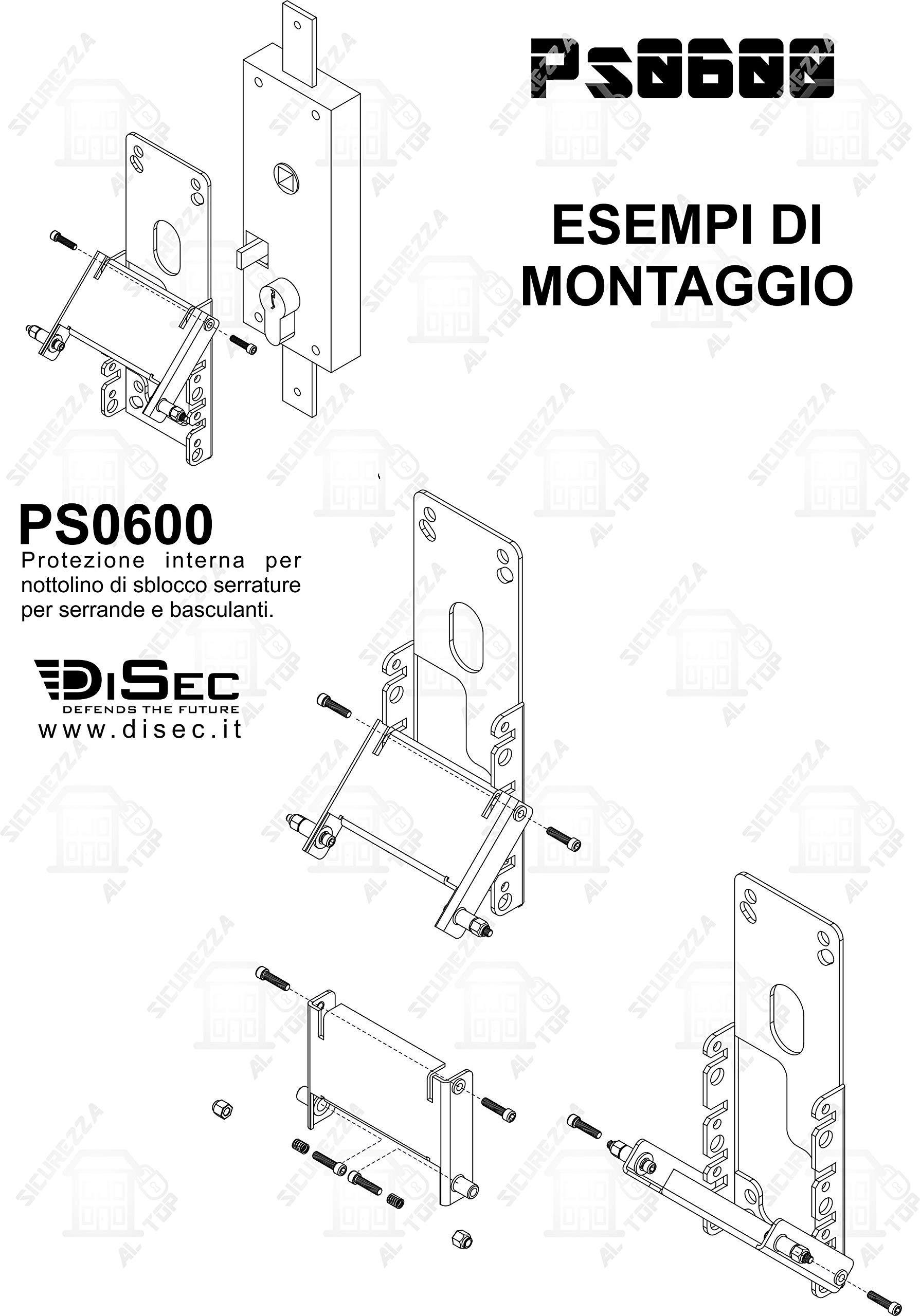 PIASTRA DI PROTEZIONE PER PORTONI BASCULANTI PS0600 DISEC