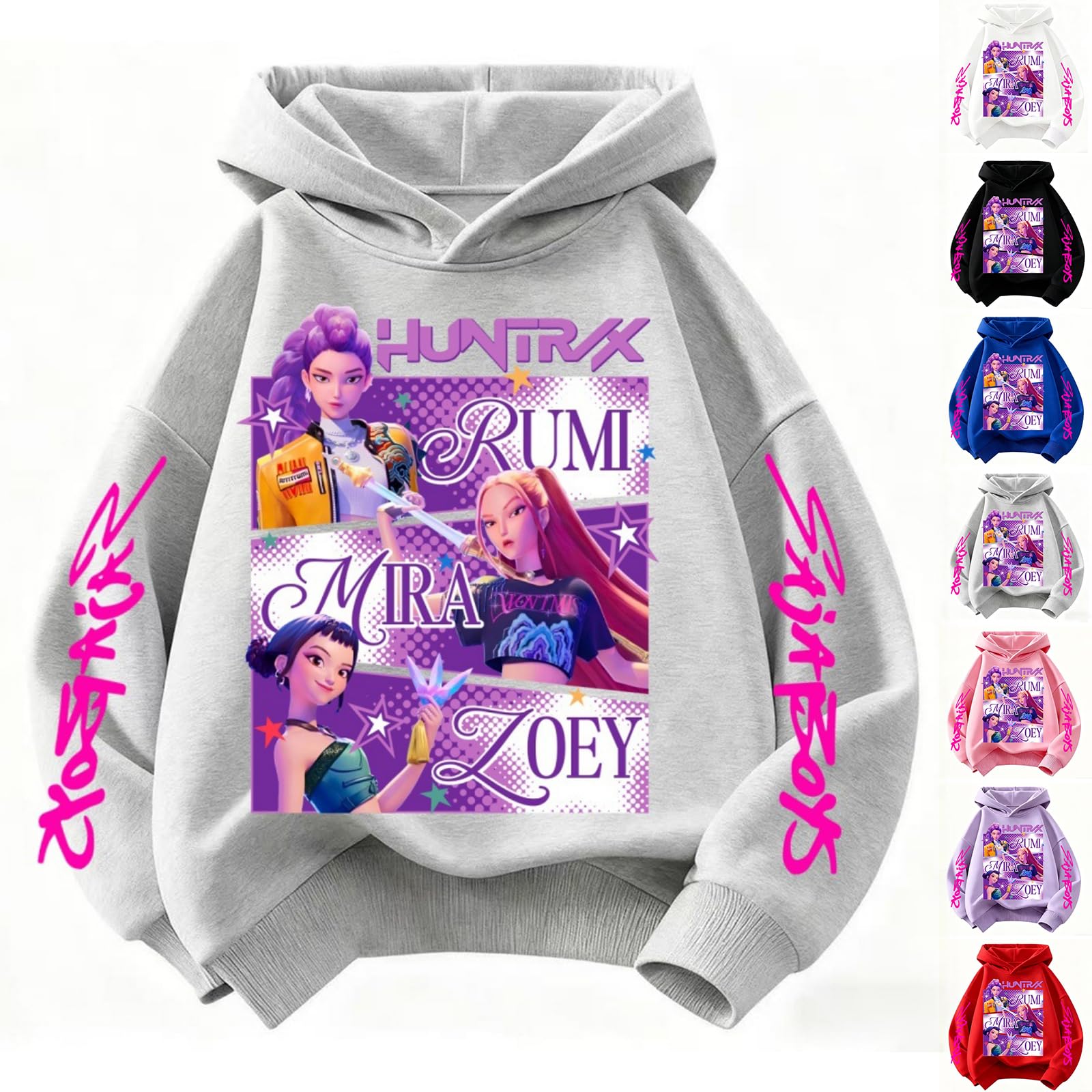 SXMURP K-Pop Hoodie For Girls Teens Trendy Long Sleeve Sweatshirt Graphic Print Cozy Hunters Hoodies — view 5