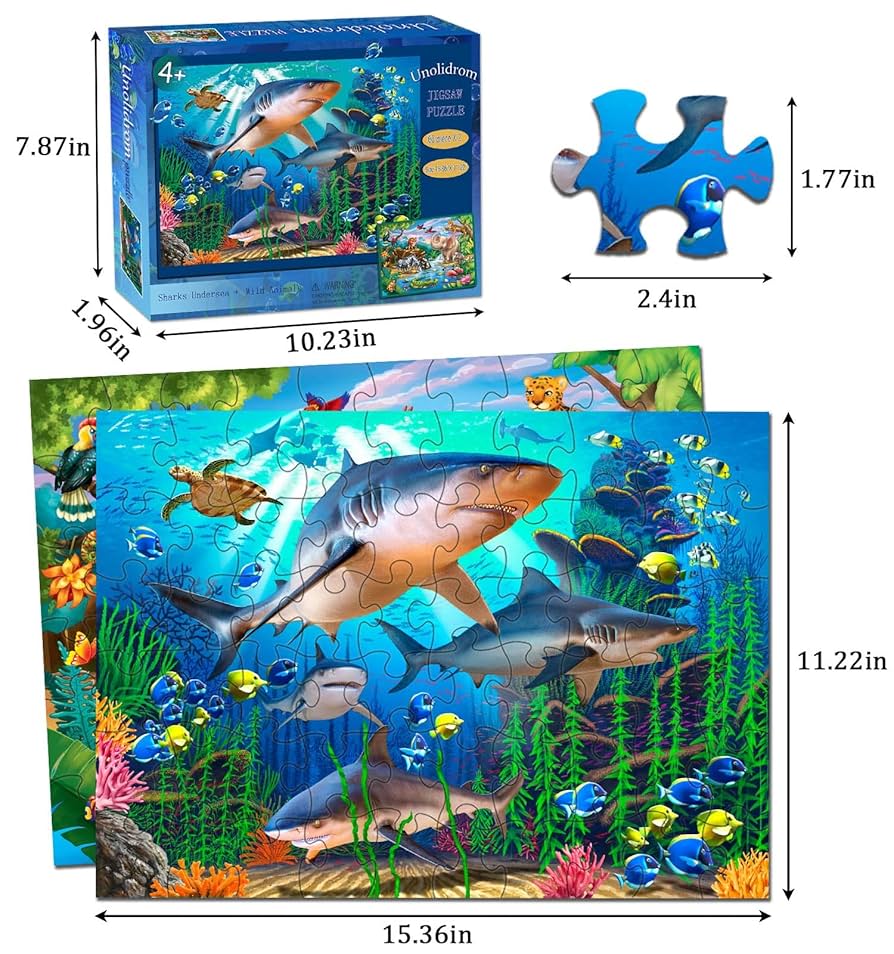 PC 4 Childrenページ Amazon.com: Puzzles for Kids Ages 4-8 – 2 x 60 Pieces