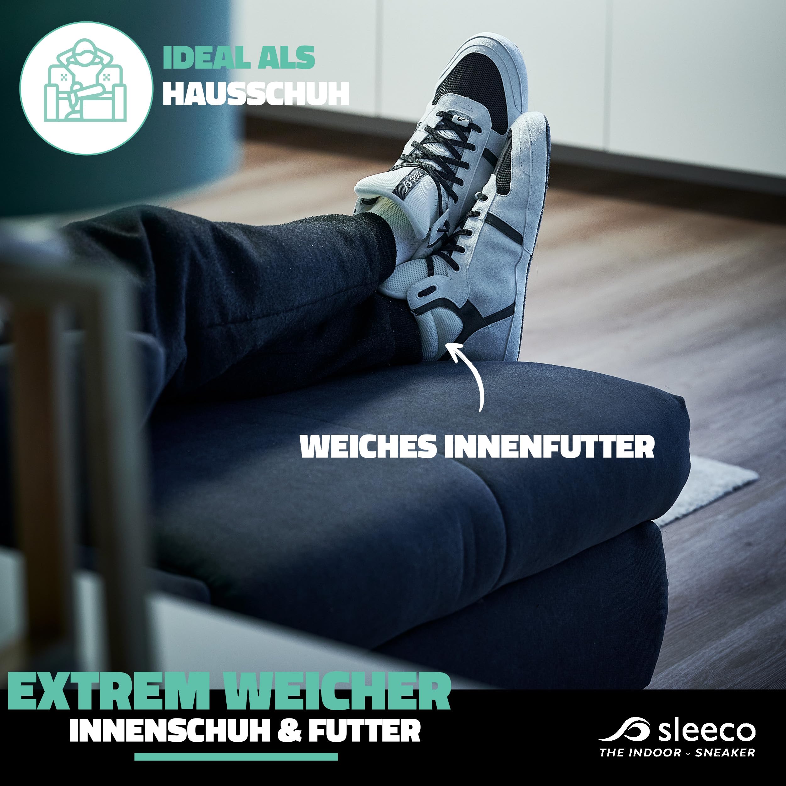 Stylische Hausschuhe im Jordan Sneaker-Look (Unisex) für Damen und Herren - Moderner und bequemer Indoor Sneaker (REVO 1, REVO 2 und NOVO)